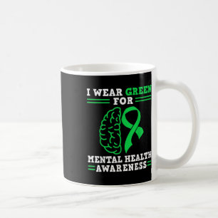Taza De Café Uso Green Para Concienciación Sobre Salud Mental R