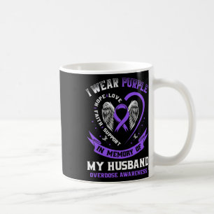 Taza De Café Uso Morado En Memoria De La Sobredosis De Drogas H