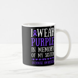 Taza De Café Uso Morado En Memoria De La Sobredosis De Mi Herma