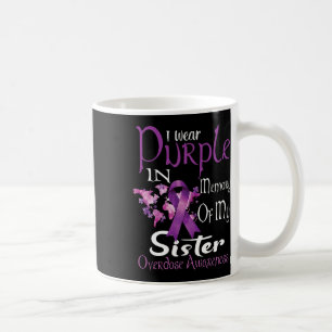Taza De Café Uso Morado En Memoria De La Sobredosis De Mi Herma