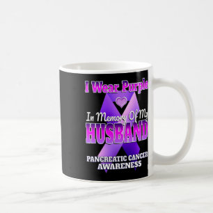 Taza De Café Uso Morado En Memoria De Mi Esposo.