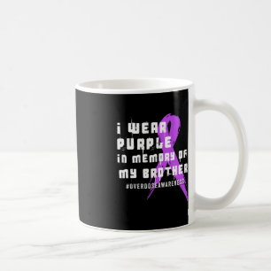 Taza De Café Uso Morado En Memoria De Mi Hermano - Sobredosis A
