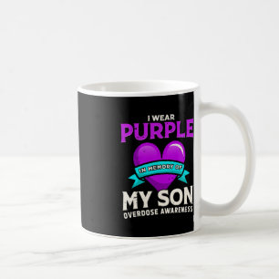 Taza De Café Uso Morado En Memoria De Mi Hijo - Sobredosis Cons