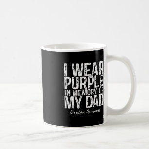Taza De Café Uso Morado En Memoria De Mi Padre Con Awarene Por