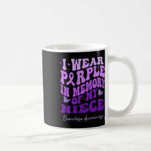 Taza De Café Uso Morado En Memoria De Mi Sobredosis De Niña Con