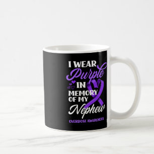 Taza De Café Uso Morado En Memoria De Mi Sobredosis De Sobredos