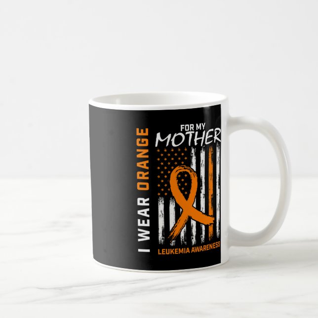 Taza De Café Uso Naranja Madre Mamá Leucemia Sensibilización Am (Derecha)