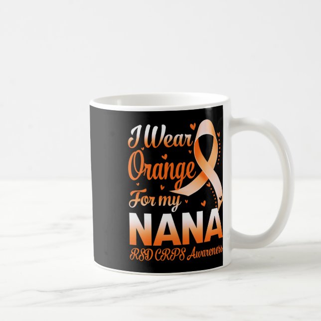 Taza De Café Uso Naranja Para Mi Cinta De Concientización De Na (Derecha)