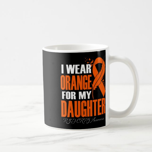 Taza De Café Uso Naranja Para Mi Hija Rsd Crps Conciencia F (Derecha)