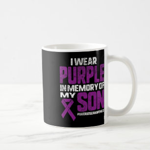 Taza De Café Uso Purplein En Memoria Sobredosis Cinta De Concie