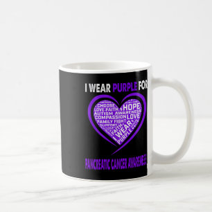 Taza De Café Uso Púrpura Para Concienciar Sobre El Cáncer En El