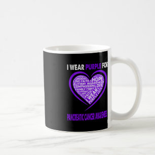 Taza De Café Uso Púrpura Para Concienciar Sobre El Cáncer En El