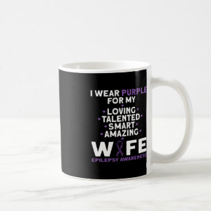 Taza De Café Uso Púrpura Para Mi Esposa Epilepsia De Conciencia
