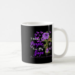 Taza De Café Uso Púrpura Para Mi Gaga Pancreatic Cancer Awaren
