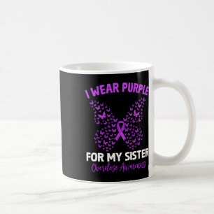 Taza De Café Uso Púrpura Para Mi Hermana Conciencia Sobre La So