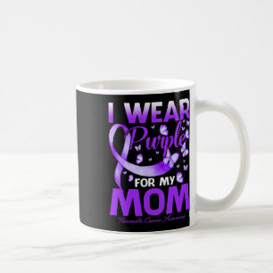 Taza De Café Uso Púrpura Para Mi Mamá Awarene Pancreático Del C