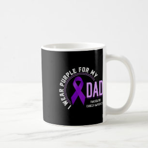 Taza De Café Uso Púrpura Para Mi Papá Awarene De Cáncer Pancreá