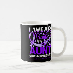 Taza De Café Uso Púrpura Para Mi Tía Con Cáncer Pancreático.