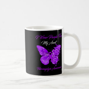 Taza De Café Uso Púrpura Para Mi Tía Fibromialgia Conciencia 1