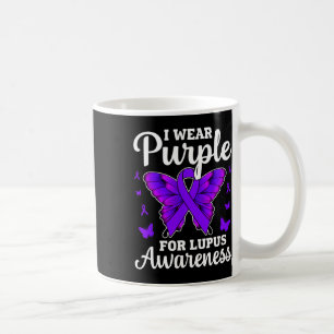 Taza De Café Uso Púrpura Por Lupus Awareness Mes Mariposa