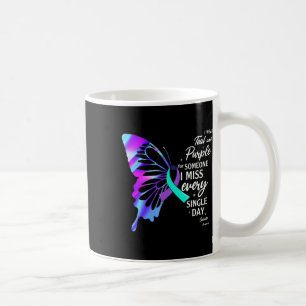 Taza De Café Uso Púrpura Verde azulado Para Prevenir El Suicidi