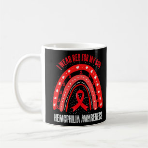 Taza De Café Uso Rojo Para Mi Hijo Cinta De Concienciación Sobr
