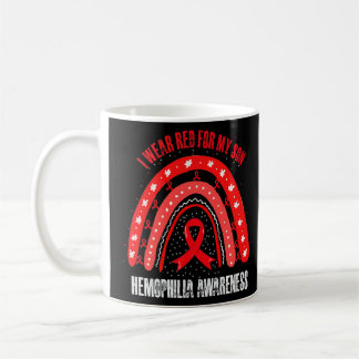 Taza De Café Uso Rojo Para Mi Hijo Cinta De Concienciación Sobr