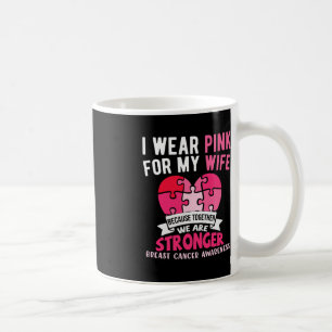 Taza De Café Uso Rosa Para Mi Esposa Concienciación Sobre El Cá