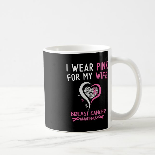 Taza De Café Uso Rosa Para Mi Esposa Concienciación Sobre El Cá (Derecha)