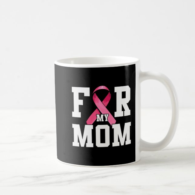 Taza De Café Uso Rosa Para Mi Mamá Cáncer De Mama De Cinta Rosa (Derecha)
