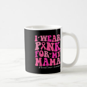 Taza De Café Uso Rosa Para Mi Mamá Retro El Cáncer De Mama