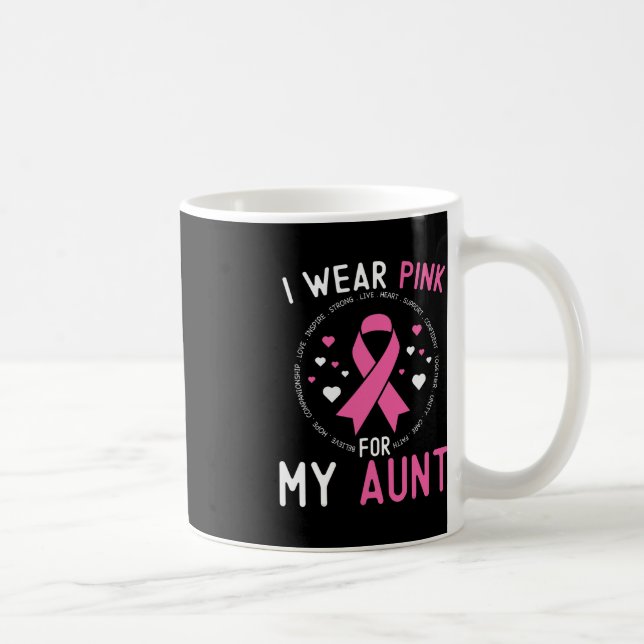 Taza De Café Uso Rosa Para Mi Tía Apoyo Al Cáncer De Mama Niec (Derecha)