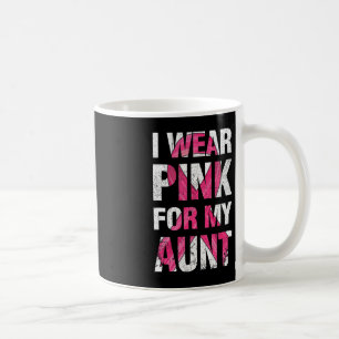 Taza De Café Uso Rosa Para Mi Tía Sobreviviente De Cáncer De Ma