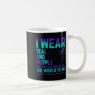 Taza De Café Uso Semana De Prevención Del Suicidio Verde azulad