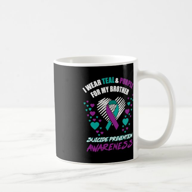Taza De Café Uso TealandPurple Para Mi Hermano Suicidio Previst (Derecha)