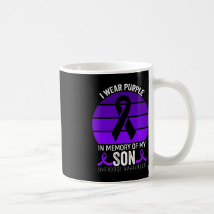 Taza De Café Uso Una Sobredosis Púrpura Conciencia Cinta Púrpur