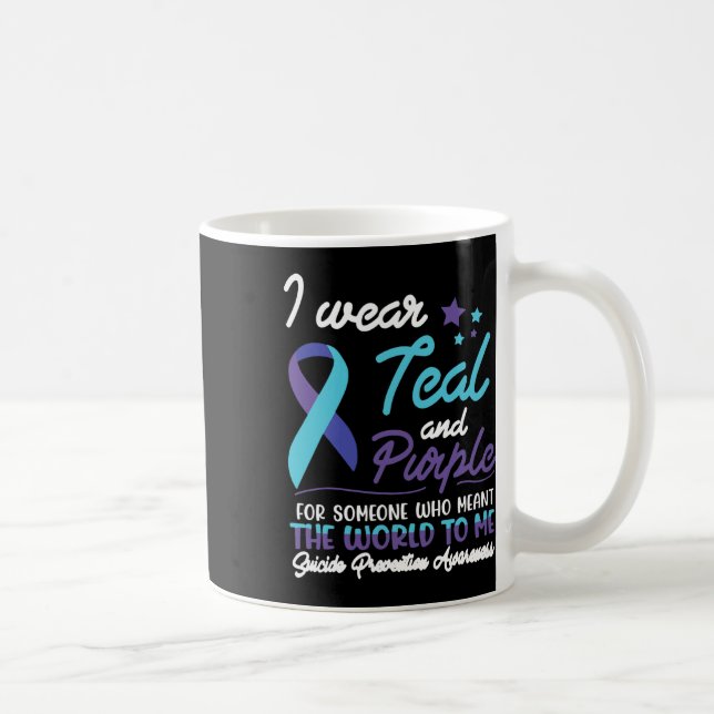 Taza De Café Uso Verde azulado Y Morado Para Alguien Que Signif (Derecha)