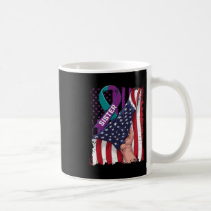 Taza De Café Uso Verde azulado Y Morado Para Mi Hermana Suicida