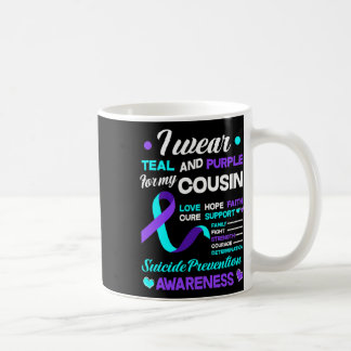 Taza De Café Uso Verde azulado Y Morado Para Mi Primo Suicidio 