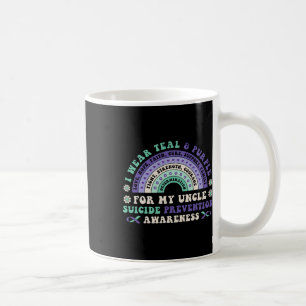 Taza De Café Uso Verde azulado Y Morado Para Mi Tío Suicidio Pr
