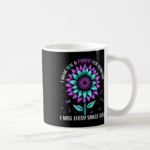 Taza De Café Uso Verde azulado Y Morado Por Alguien Que Extraño