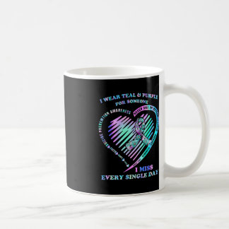 Taza De Café Uso Verde azulado Y Morado Por Alguien Que Extraño