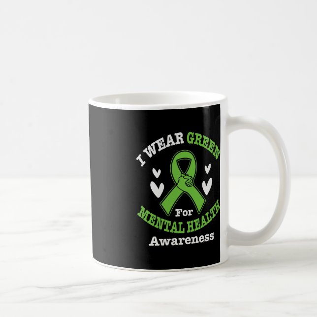 Taza De Café Uso Verde Para Concienciación Sobre Salud Mental M (Derecha)
