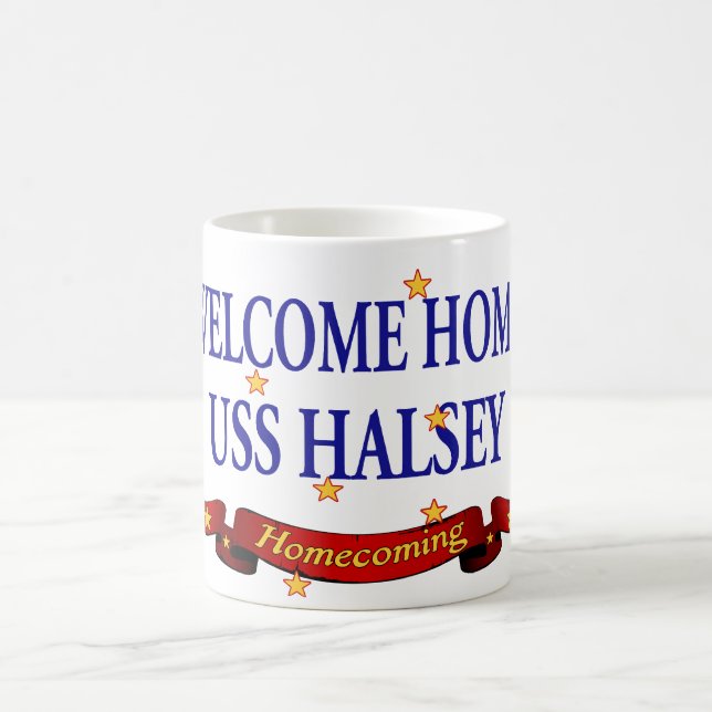 Taza De Café USS casero agradable Halsey (Centro)