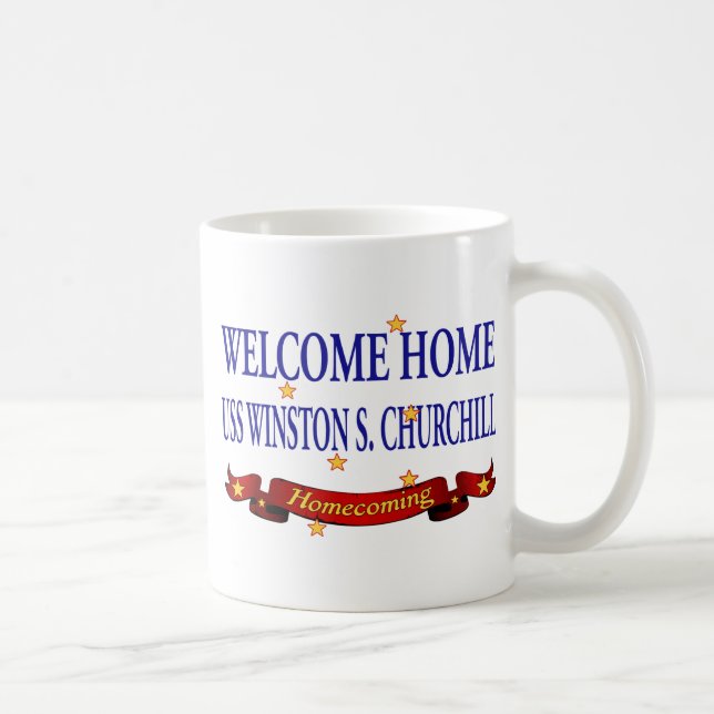 Taza De Café USS casero agradable Winston S. Churchill (Derecha)