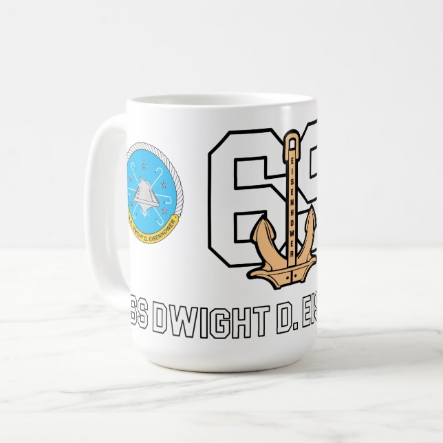 TAZA DE CAFÉ USS DWIGHT D. EISENHOWER MUG CVN-69 (Anverso izquierdo)
