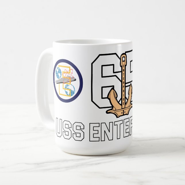 TAZA DE CAFÉ USS ENTERPRISE MUG LEGEND CVN-65 (Anverso izquierdo)