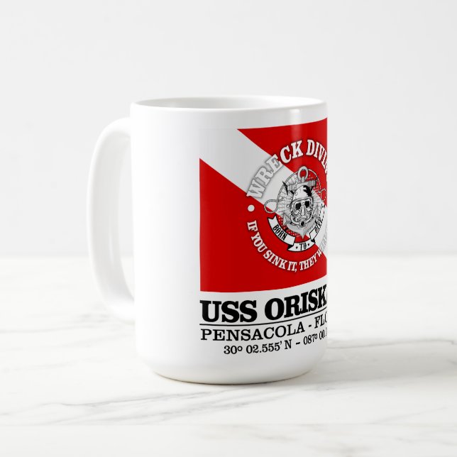 Taza De Café USS Oriskany (mejores restos de naufragio) (Anverso izquierdo)