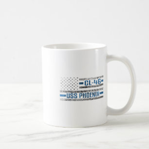 Taza De Café Uss Pmono Ss Cute Ssnix World War Cruiser Cl-46 Ee