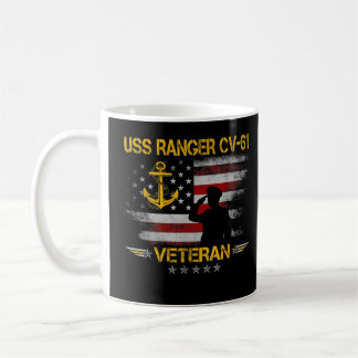 Taza De Café USS Ranger CV-61 Aeronave Portadora Veterana Bande